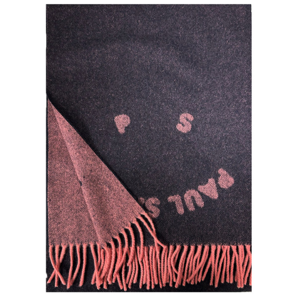 ◆당일◆24SS 해피 페이스 로고 울 머플러 블루퍼플/핑크 M2A 150T M775 49