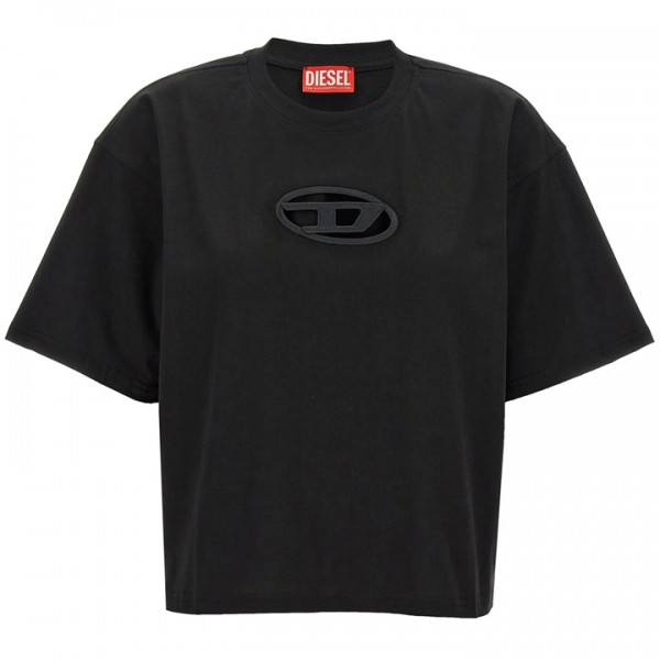 ◆당일◆25SS T-BUXT-CROP-OD 로고 티셔츠 블랙 A15096 0NIAX 9XX
