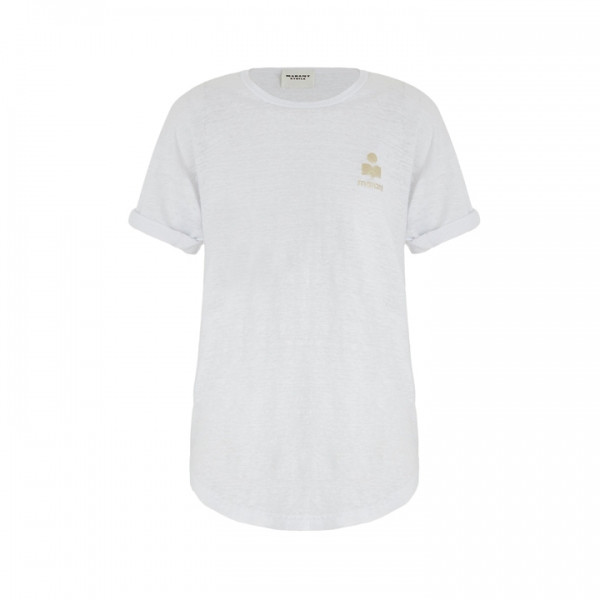 ◆당일◆26SS 콜디아 KOLDIA 로고 린넨 티셔츠 화이트/라이트골드 TS0315FB A1N10E WHLG