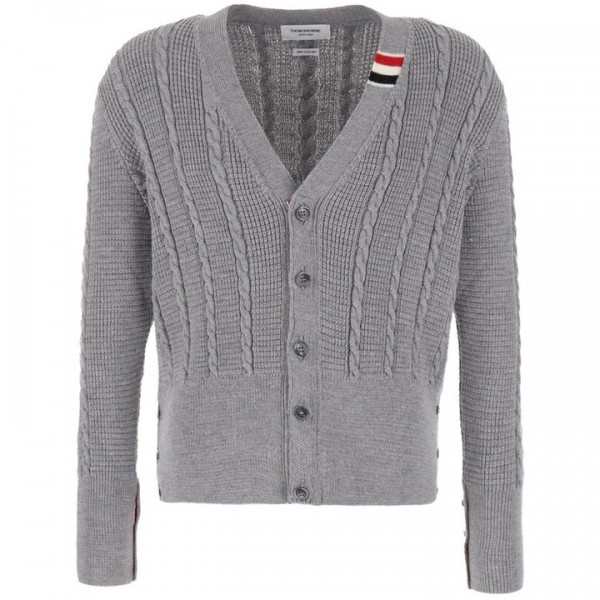 ◆당일◆24SS 케이블 스티치 브이넥 울 가디건 라이트그레이 MKC513A Y1024 055
