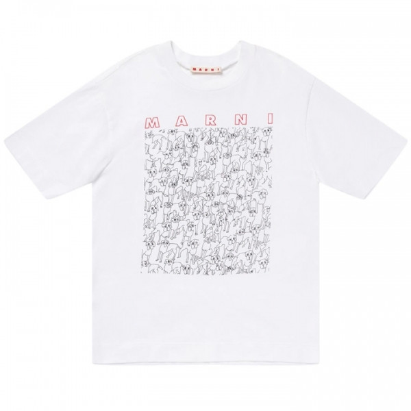 ◆키즈◆25SS 여성 그래픽 프린트 티셔츠 화이트 M01414 M00SG 0M100