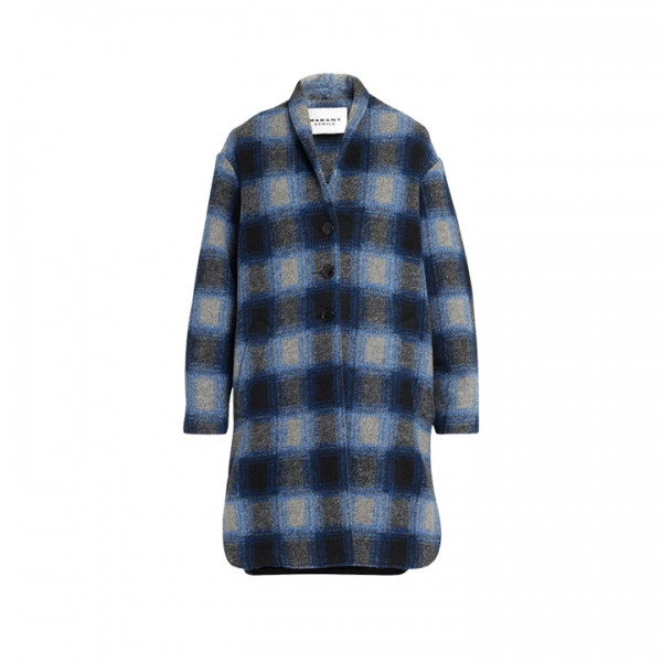 ◆14주년◆가브리엘 GABRIEL 체크 울 코트 네이비 MA0019FA A3D27E 30NA