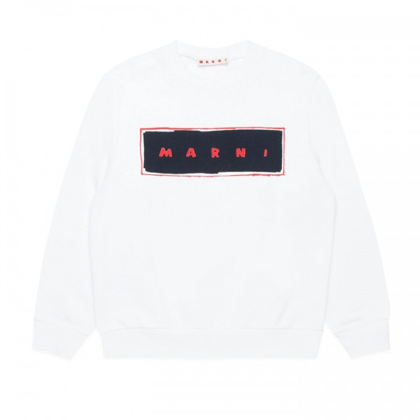 ◆키즈◆24FW 키즈 로고 프린트 맨투맨 화이트 M01223 M00NF 0M110