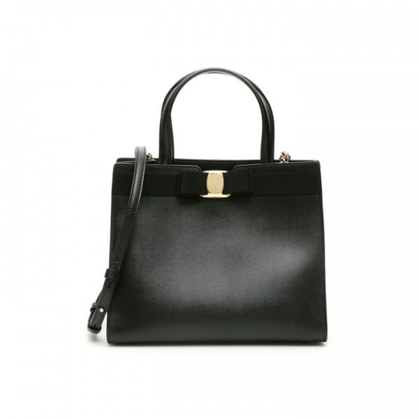 ◆당일◆26SS 뉴 바라 보우 미디움 토트&크로스백 블랙 21-I290 0734058