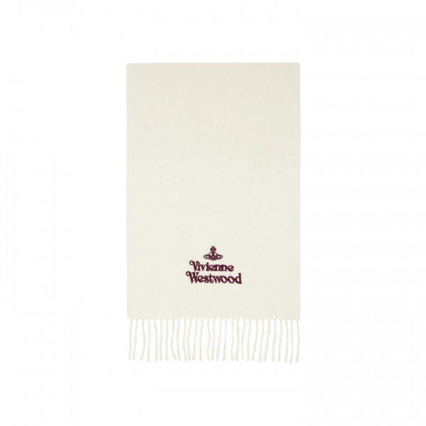 ◆당일◆25FW ORB 로고 자수 머플러 화이트 81030007 W00Q7 A401