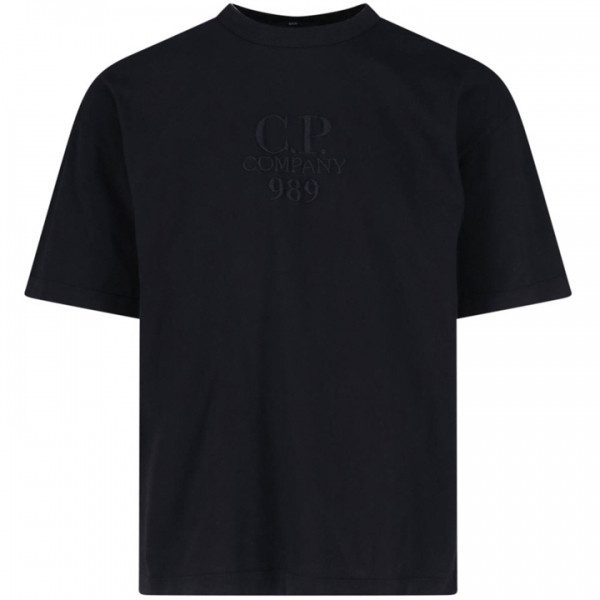 ◆당일◆25SS 로고 자수 티셔츠 블랙 18CMTS284A 005697G 999