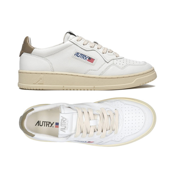 26SS 메달리스트 로우탑 스니커즈 화이트/카키탭 AULM LL41