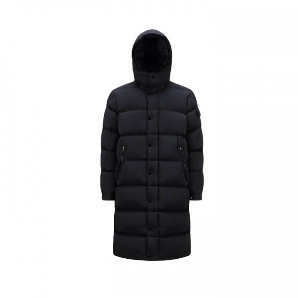 ◆당일◆25FW 하노버리안 HANOVERIAN 로고 패치 롱 후드 패딩 블랙 1C000 05 53333 999