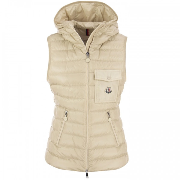 ◆당일◆24FW 글리고스 GLYGOS 로고 패치 후드 패딩조끼 베이지 1A000 28 595ZZ 20N