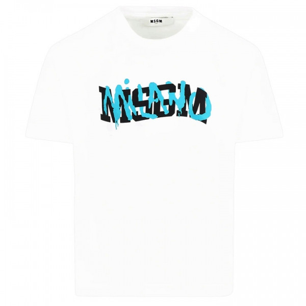 ◆키즈◆25SS 키즈 로고 프린트 티셔츠 화이트 S5MSJBTH309 001