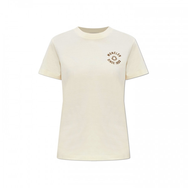 ◆당일◆26SS 로고 자수 티셔츠 아이보리 8C000 30 89AUO 034