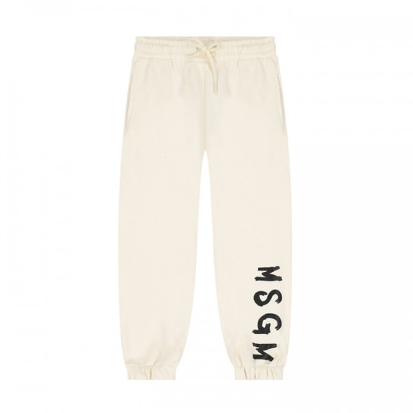 ◆키즈◆25FW 키즈 로고 프린트 트레이닝 팬츠 아이보리 F5MSJUFP024 013
