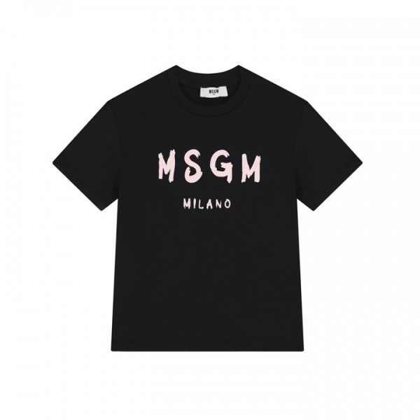 ◆키즈◆키즈 저지 티셔츠 블랙/핑크 S6MSJUTH001 11088