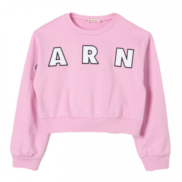 ◆키즈◆24FW 여성 로고 크롭 맨투맨 핑크 M01193 M00RE 0M345