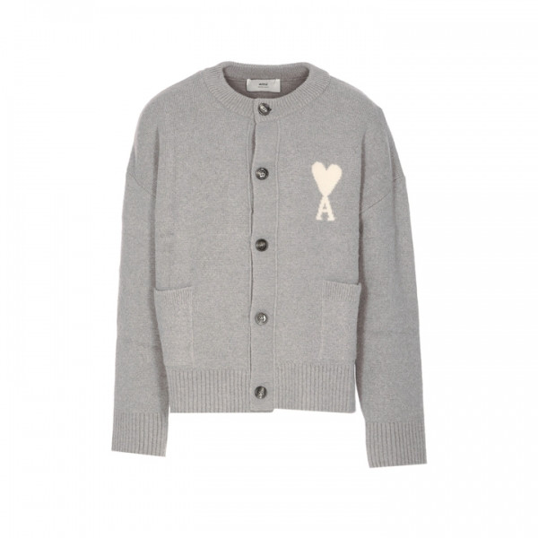 ◆당일◆25FW 빅하트 로고 알파카 가디건 그레이 UKC366 KN0135 058