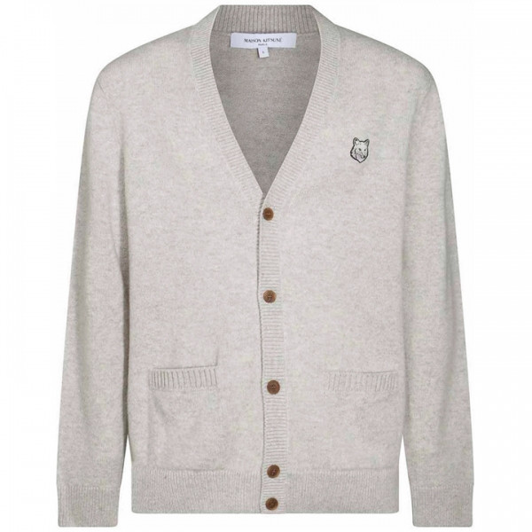 ◆당일◆24FW 볼드 폭스 헤드 패치 가디건 라이트그레이멜란지 NM00506KT1006 H120