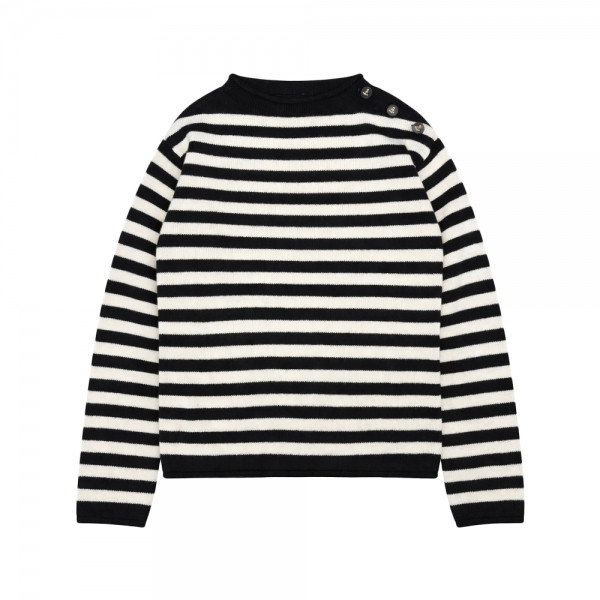 26SS 마리니에르 MARINIERE 보트넥 스트라이프 니트 블랙/화이트 554S94A7038 9330