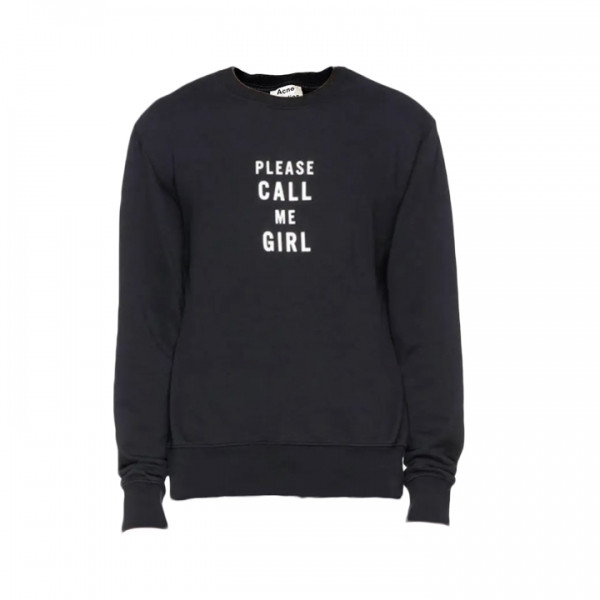 ◆14주년◆CALL ME GIRL 타이포 맨투맨 블랙 2HA153 900