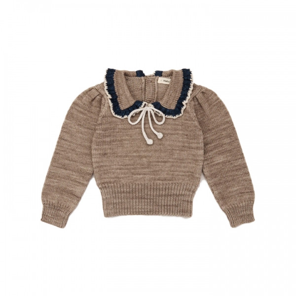 ◆키즈◆키즈 에스텔 드로스트링 니트 카키브라운 K1226W25 670