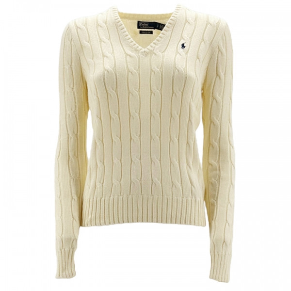 ◆당일◆25SS 포니 자수 케이블 니트 크림 211891641 009 CHIC CREAM