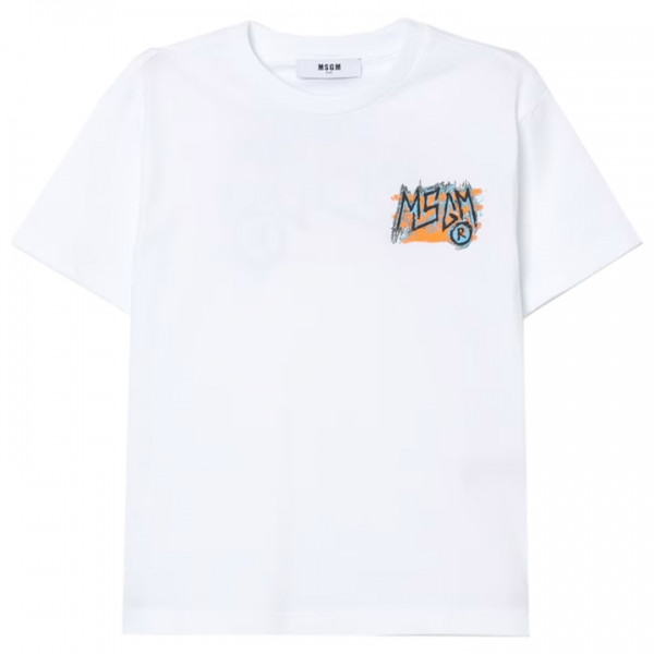 ◆키즈◆25SS 여성 백로고 프린트 크루넥 티셔츠 화이트 S5MSJBTH308 001