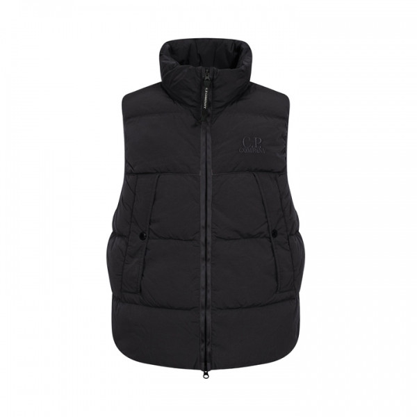 ◆당일◆25FW 로고 자수 패딩 조끼 블랙 19CMVE149A 005904G 999