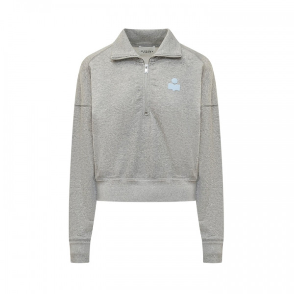 ◆당일◆26SS 로스 ROSS 하이넥 반집업 맨투맨 그레이/아이스블루 SW0093FA A1M07E GYIB