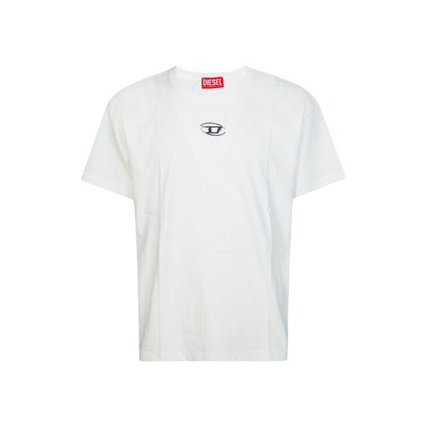 26SS T-NORM-IOD 메탈릭 로고 티셔츠 화이트 A20297 0JMBB 141