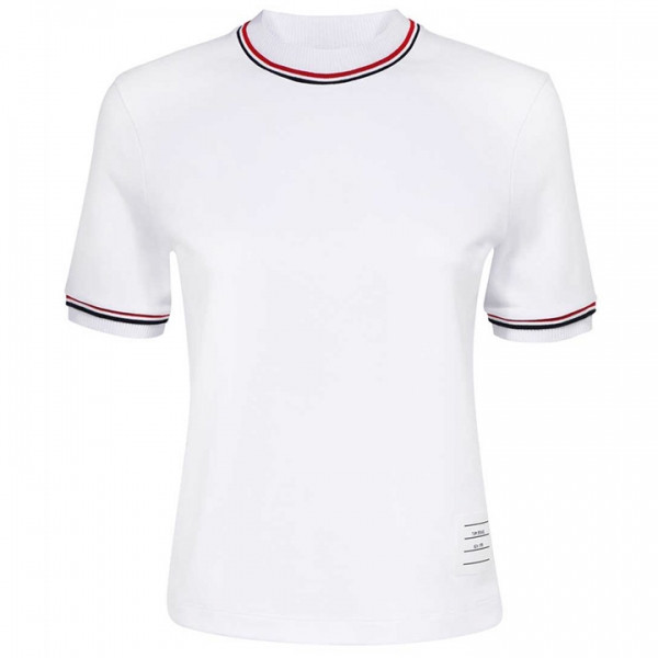 ◆당일◆25SS 스트라이프 넥 티셔츠 화이트 FJS152A J0055 100