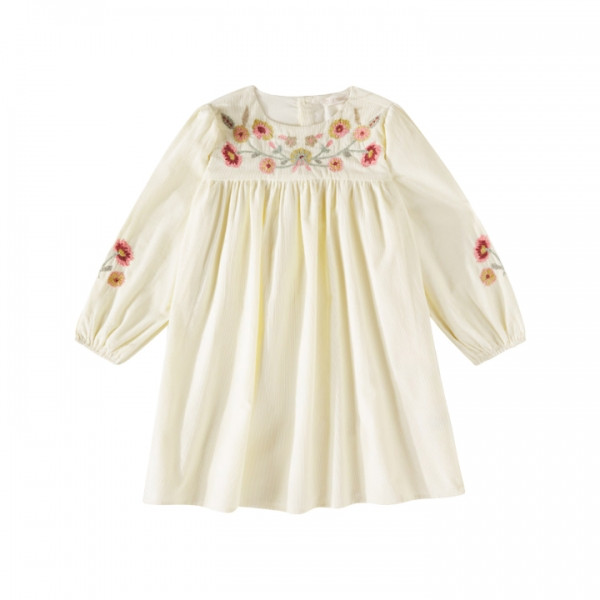 ◆키즈◆키즈 소피아 에스닉 자수 원피스 크림 25F_S0271 CREAM