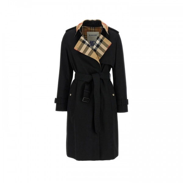 ◆당일◆25FW 샌드리지 SANDRIDGE 체크 트렌치코트 블랙 8115483