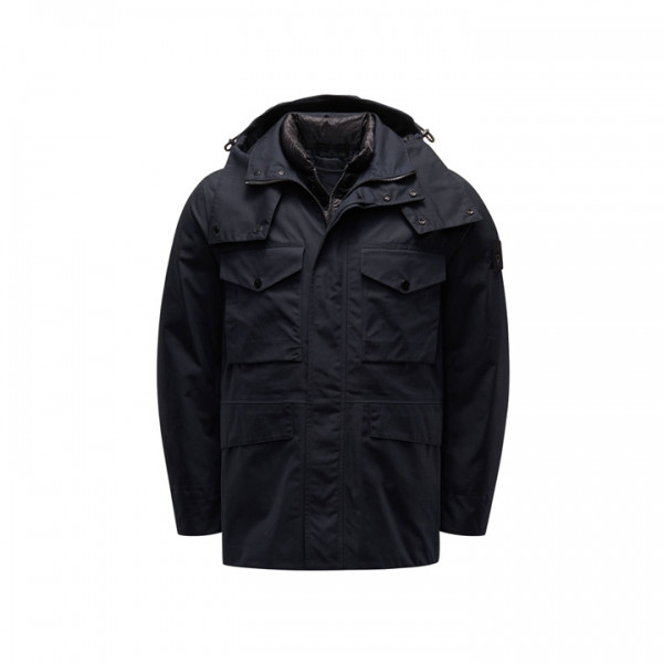 ◆14주년◆고스트피스 와펜 O-VENTILE 다운 자켓 블랙/다크네이비 7715437F1 V0029