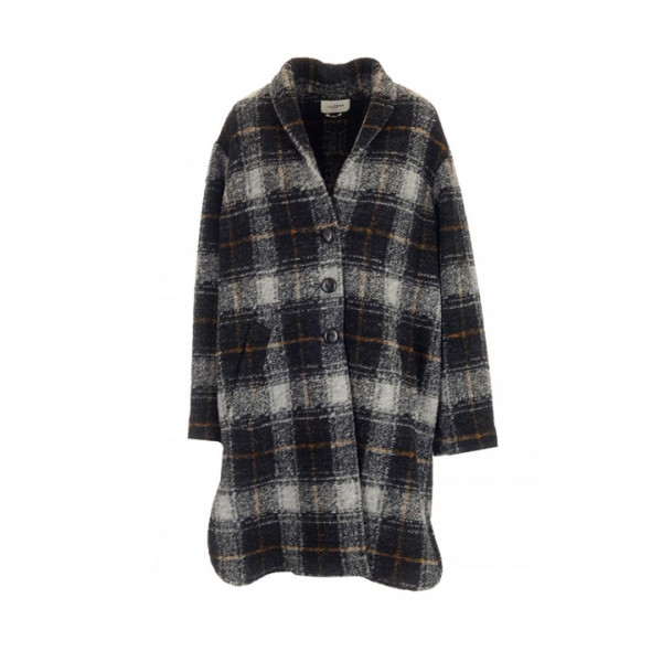 ◆14주년◆가브리엘 GABRIEL 체크 울 코트 차콜 MA1297 22A012E 02AN