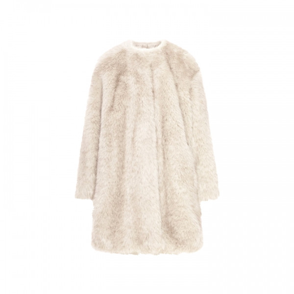 ◆당일◆25FW 에로스 EROS 퍼 라운드넥 코트 베이지 2526456012 002