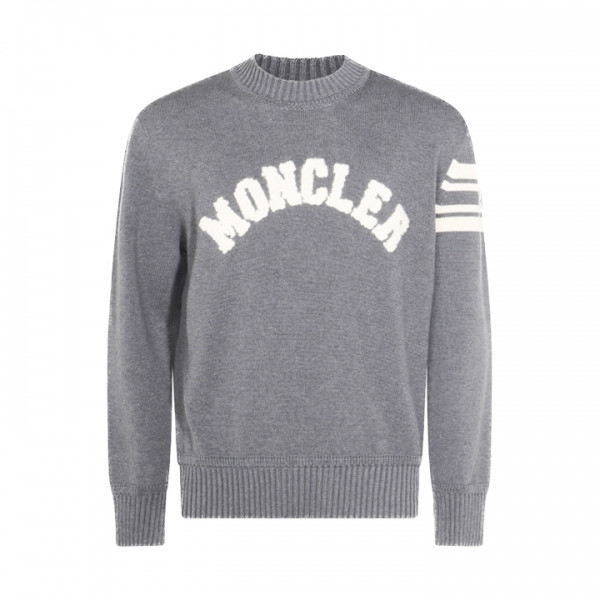 ◆당일◆25FW 부클 레터링 로고 패치 니트 그레이 9C000 09 M1367 930