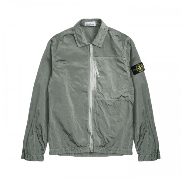◆당일◆26SS 와펜 패치 나일론 메탈 에코닐 오버 셔츠자켓 펄그레이 L1S15 1200038 S0019 V0061