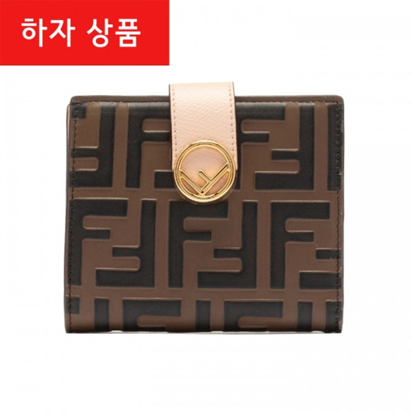 ◆하자◆FF로고 아코디언 반지갑 브라운 8M0386 AAII F180F