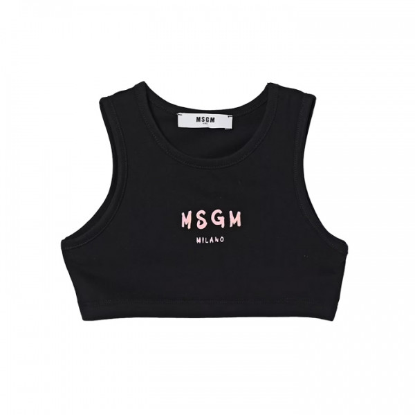 ◆키즈◆여성 크롭 저지 탑 블랙/핑크 S6MSJGTO011 11088
