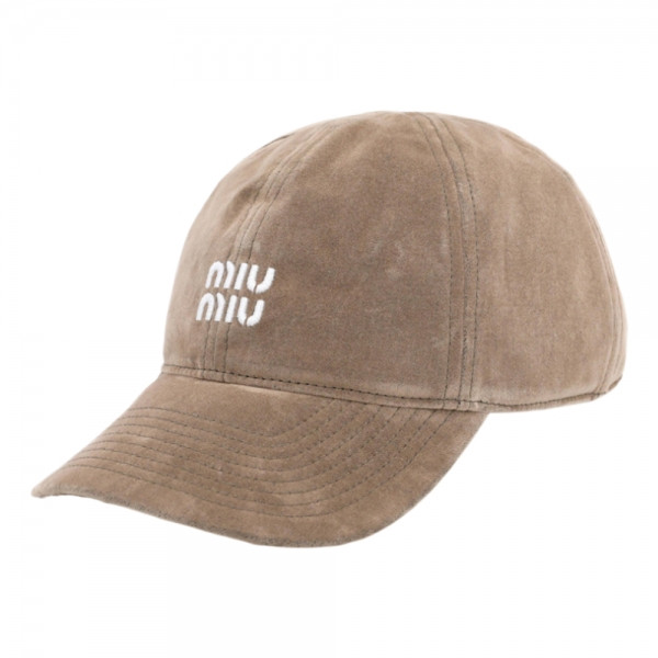 ◆당일◆26SS 로고 자수 벨벳 베이스 볼캡 샌드 5HC369 2CUA F0844