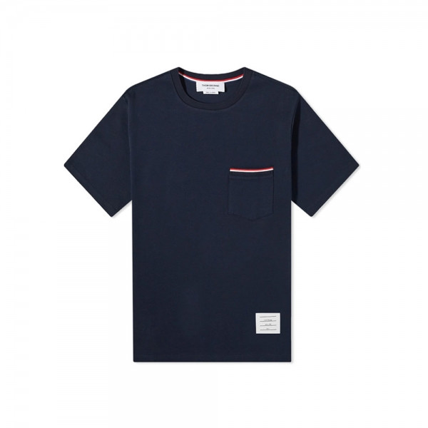 26SS 삼선 포켓 라운드 티셔츠 네이비 MJS010A 01454 415