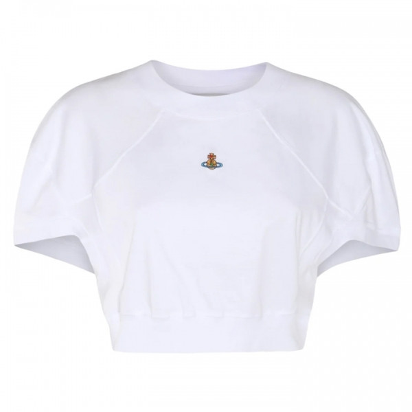 ◆당일◆24SS 로고 자수 크롭 티셔츠 화이트 1G01000A J004A A401
