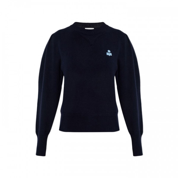 ◆당일◆26SS 켈라야 KELAYA 로고 자수 풀오버 니트 미드나잇/더스키블루 PU0039FA A3L75E MIDL