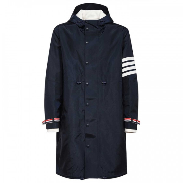 ◆당일◆24FW 사선 완장 후드 롱 자켓 네이비 MKJ089A Y1018 415