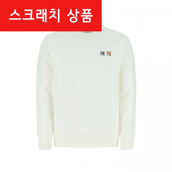 ◆스크래치◆더블 폭스 패치 맨투맨 에쿠르 FM00358KM0002 P700