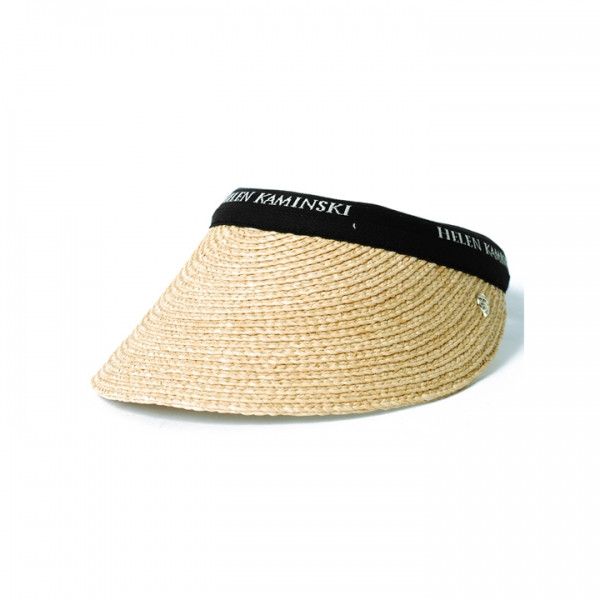 ◆당일◆26SS 비앙카 라피아 바이저햇 네추럴/블랙 HAT50265 BIANCA NATURAL BLACK