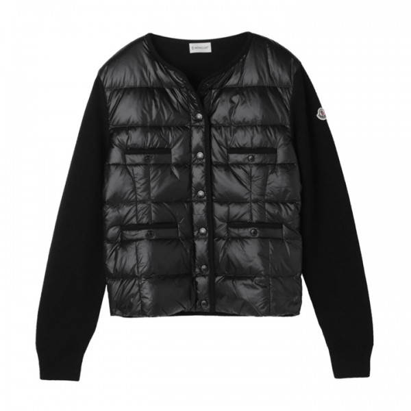 ◆당일◆24FW 로고 패치 니트 믹스 패딩 자켓 블랙 J2 093 9B000 25 M1131 999
