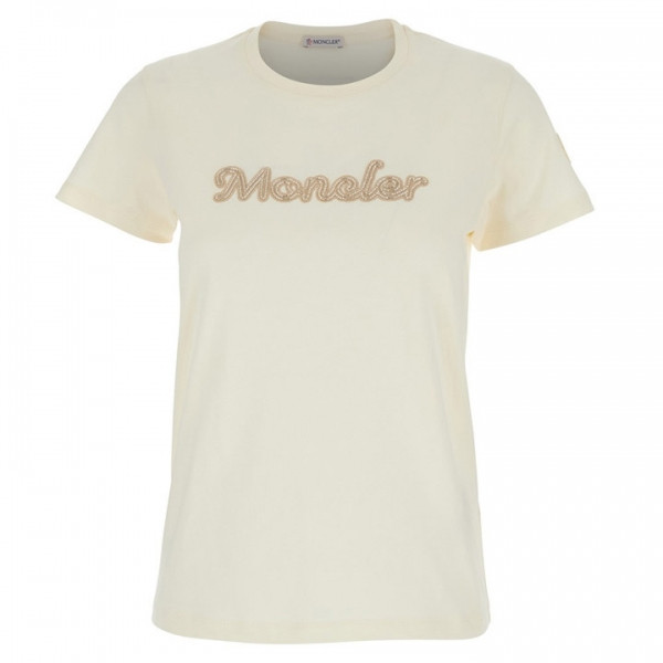 ◆당일◆25SS 로고 패치 티셔츠 아이보리 8C000 09 89AUO 034