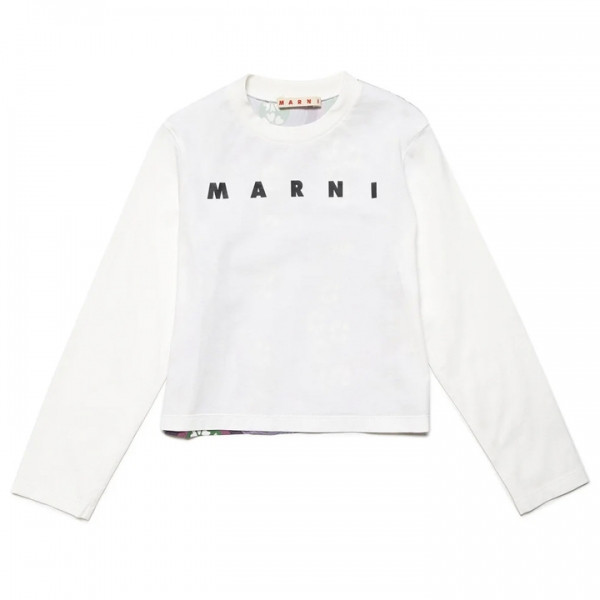 ◆키즈◆23FW 여성 로고 플로럴 티셔츠 화이트 M00838 M00QP 0M108