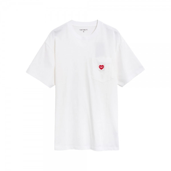 26SS 하트 로고 포켓 티셔츠 화이트 I032128 1WZXX
