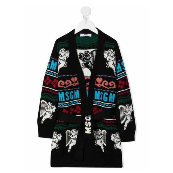◆키즈◆21FW 여성 타이 니트 가디건 블랙 MS027747 200